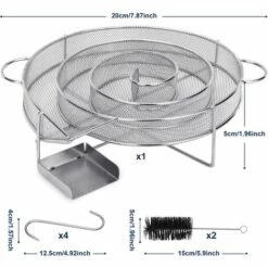 ALMI Générateur De Fumée Froide, Spirale En Acier Inoxydable Fumoir à Froid Pour Gril Bouilloire Fumeur BBQ Boîte De Fumoir De Granule Fumage Viande Poisson Avec 2 Brosse Nettoyage Et 4 Crochet 9 ALMI Générateur De Fumée Froide, Spirale En Acier Inoxydable Fumoir à Froid Pour Gril Bouilloire Fumeur BBQ Boîte De Fumoir De Granule Fumage Viande Poisson Avec 2 Brosse Nettoyage Et 4 Crochet -Accessoires de barbecue Soldes 45523327 5