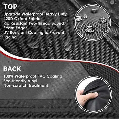 ALMI Housse Barbecue. Housse Bârbecue Gaz Bache De Protection BBQ Couverture 420D Tissu Oxford Étanche Résistant Aux UV Et Aux Larmes. Pour Weber. Holland. Jennair Etc(147x 61x122cm) 3 ALMI Housse Barbecue. Housse Bârbecue Gaz Bache De Protection BBQ Couverture 420D Tissu Oxford Étanche Résistant Aux UV Et Aux Larmes. Pour Weber. Holland. Jennair Etc(147x 61x122cm) – Image 3