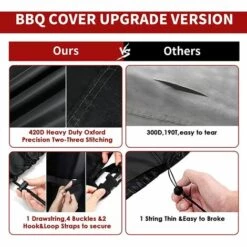 ALMI Housse Barbecue. Housse Bârbecue Gaz Bache De Protection BBQ Couverture 420D Tissu Oxford Étanche Résistant Aux UV Et Aux Larmes. Pour Weber. Holland. Jennair Etc(147x 61x122cm) 8 ALMI Housse Barbecue. Housse Bârbecue Gaz Bache De Protection BBQ Couverture 420D Tissu Oxford Étanche Résistant Aux UV Et Aux Larmes. Pour Weber. Holland. Jennair Etc(147x 61x122cm) -Accessoires de barbecue Soldes 45720001 4