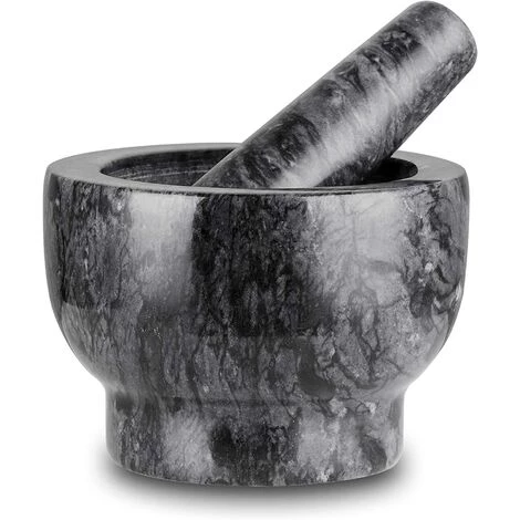 Velaze Mortier Et Pilon Cuisine En Marbre, Pierre Naturelle, Broyeur à Epices Solide Et Durable, Diamètre De 13cm, Emsemble De Mortier, Anthracite 1 Velaze Mortier Et Pilon Cuisine En Marbre, Pierre Naturelle, Broyeur à Epices Solide Et Durable, Diamètre De 13cm, Emsemble De Mortier, Anthracite