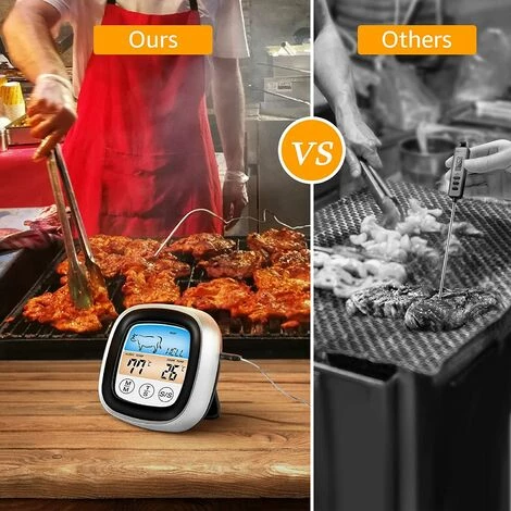 Thermomètre Cuisine, Thermomètre à Viande Sonde Ultra-Longue Lecture Instantané Thermomètre Cuisson Pour Grill BBQ Steak Bonbons Lait (Noir) GrooFoo 2 Thermomètre Cuisine, Thermomètre à Viande Sonde Ultra-Longue Lecture Instantané Thermomètre Cuisson Pour Grill BBQ Steak Bonbons Lait (Noir) GrooFoo – Image 2