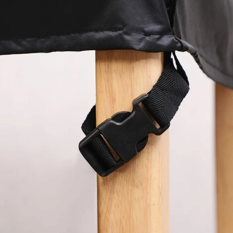 DENUOTOP Noir Housse De Table Jardin Rectangulaire Housse Salon De Jardin Imperméable, 420D Anti-UV Housse De Protection Salon Bache Table Exterieur Avec PoignéE De Transport Et FenêTre De Ventilation—130*130*74CM 2 DENUOTOP Noir Housse De Table Jardin Rectangulaire Housse Salon De Jardin Imperméable, 420D Anti-UV Housse De Protection Salon Bache Table Exterieur Avec PoignéE De Transport Et FenêTre De Ventilation—130*130*74CM – Image 2