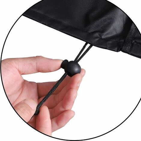 DENUOTOP Noir Housse De Table Jardin Rectangulaire Housse Salon De Jardin Imperméable, 420D Anti-UV Housse De Protection Salon Bache Table Exterieur Avec PoignéE De Transport Et FenêTre De Ventilation—130*130*74CM 4 DENUOTOP Noir Housse De Table Jardin Rectangulaire Housse Salon De Jardin Imperméable, 420D Anti-UV Housse De Protection Salon Bache Table Exterieur Avec PoignéE De Transport Et FenêTre De Ventilation—130*130*74CM – Image 4