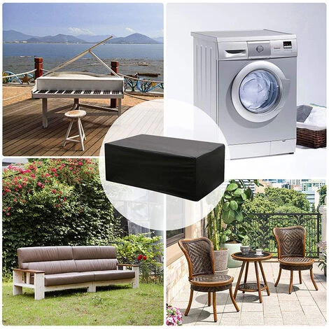 DENUOTOP Noir Housse De Table Jardin Rectangulaire Housse Salon De Jardin Imperméable, 420D Anti-UV Housse De Protection Salon Bache Table Exterieur Avec PoignéE De Transport Et FenêTre De Ventilation—190*135*90CM 5 DENUOTOP Noir Housse De Table Jardin Rectangulaire Housse Salon De Jardin Imperméable, 420D Anti-UV Housse De Protection Salon Bache Table Exterieur Avec PoignéE De Transport Et FenêTre De Ventilation—190*135*90CM – Image 5