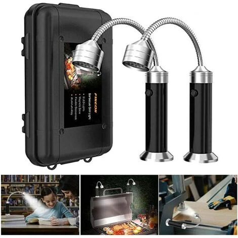 Lampe Pour Barbecue Lot De 2 Lumières LED De Gril BBQ Avec Base Magnétique Rotation à 360 Degrés Flexible Réglable Pour Barbecue, Camping, Fête, Extérieur-A GrooFoo 1 Lampe Pour Barbecue Lot De 2 Lumières LED De Gril BBQ Avec Base Magnétique Rotation à 360 Degrés Flexible Réglable Pour Barbecue, Camping, Fête, Extérieur-A GrooFoo