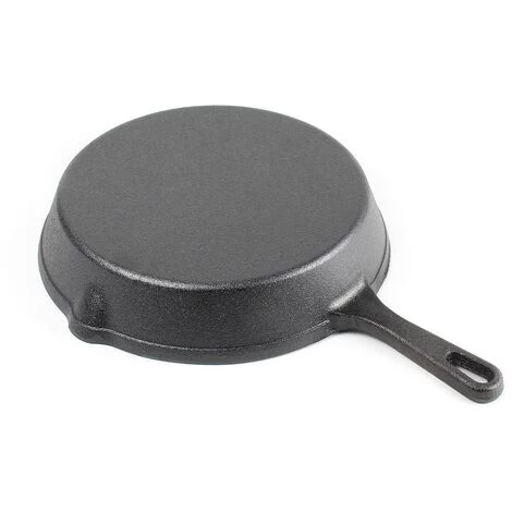 WILTEC Poêle En Fonte Feu De Bois Ø25cm Poignée Tous Types Cuisinière Outdoor Extérieure Effet Antiadhésif 4 WILTEC Poêle En Fonte Feu De Bois Ø25cm Poignée Tous Types Cuisinière Outdoor Extérieure Effet Antiadhésif – Image 4