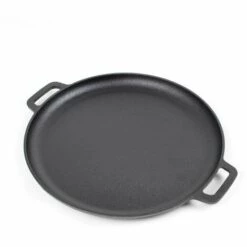 WILTEC Poêle En Fonte Feu De Bois Ø35cm Tous Types Cuisinière Outdoor Extérieure Effet Antiadhésif