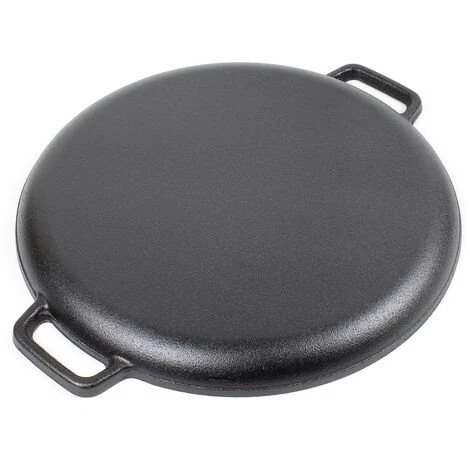 WILTEC Poêle En Fonte Feu De Bois Ø35cm Tous Types Cuisinière Outdoor Extérieure Effet Antiadhésif 4 WILTEC Poêle En Fonte Feu De Bois Ø35cm Tous Types Cuisinière Outdoor Extérieure Effet Antiadhésif – Image 4