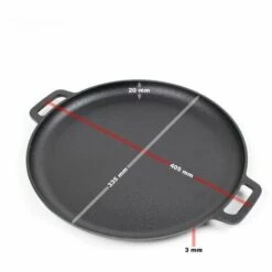WILTEC Poêle En Fonte Feu De Bois Ø35cm Tous Types Cuisinière Outdoor Extérieure Effet Antiadhésif 9 WILTEC Poêle En Fonte Feu De Bois Ø35cm Tous Types Cuisinière Outdoor Extérieure Effet Antiadhésif -Accessoires de barbecue Soldes 46520135 5