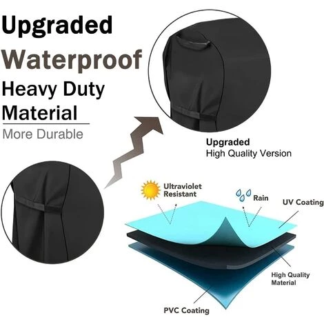 TINOR Housse De Barbecue, Housse De Barbecue étanche Oxford Housse De Barbecue à Gaz Robuste, Coupe-vent, Indéchirable Pour Weber, Brinkmann, Char Broil(76x66x100cm) 2 TINOR Housse De Barbecue, Housse De Barbecue étanche Oxford Housse De Barbecue à Gaz Robuste, Coupe-vent, Indéchirable Pour Weber, Brinkmann, Char Broil(76x66x100cm) – Image 2