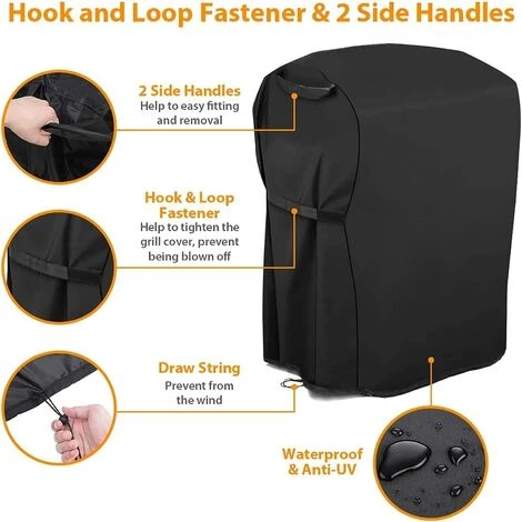 TINOR Housse De Barbecue, Housse De Barbecue étanche Oxford Housse De Barbecue à Gaz Robuste, Coupe-vent, Indéchirable Pour Weber, Brinkmann, Char Broil(76x66x100cm) 3 TINOR Housse De Barbecue, Housse De Barbecue étanche Oxford Housse De Barbecue à Gaz Robuste, Coupe-vent, Indéchirable Pour Weber, Brinkmann, Char Broil(76x66x100cm) – Image 3
