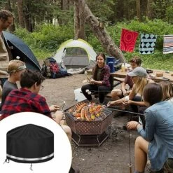 TINOR Housse De Protection Pour BraséRos Barbecue ImperméAble Rond,Coupe-Vent, RéSistant Aux UV, RéSistant à La DéChirure,Tissu Oxford 600D Housse Pour Foyer Barbecue,Housses Pour BraséRos (ø77x31cm)-Noir 8 TINOR Housse De Protection Pour BraséRos Barbecue ImperméAble Rond,Coupe-Vent, RéSistant Aux UV, RéSistant à La DéChirure,Tissu Oxford 600D Housse Pour Foyer Barbecue,Housses Pour BraséRos (ø77x31cm)-Noir -Accessoires de barbecue Soldes 46790218 4