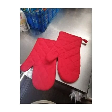 Gants De Cuisine Résistants à La Chaleur Gants De Cuisine épaissis Résistants à La Chaleur Gants De Cuisine Maniques, Coton, 1 Paire De Rouge,HANBING 5 Gants De Cuisine Résistants à La Chaleur Gants De Cuisine épaissis Résistants à La Chaleur Gants De Cuisine Maniques, Coton, 1 Paire De Rouge,HANBING – Image 5