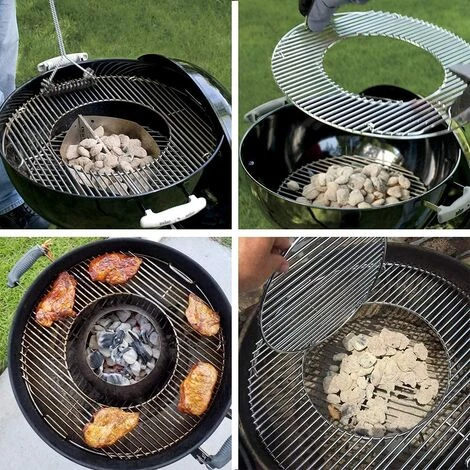 GFTIME Ø 54,5cm 8835 Barbecue Grille De Cuisson Pour Grilles à Charbon Weber Ø 57CM, Grilles De Cuisson Remplacement à Charnière Pour Gourmet BBQ System, Wok Et Grille à Brûler 4 GFTIME Ø 54,5cm 8835 Barbecue Grille De Cuisson Pour Grilles à Charbon Weber Ø 57CM, Grilles De Cuisson Remplacement à Charnière Pour Gourmet BBQ System, Wok Et Grille à Brûler – Image 4