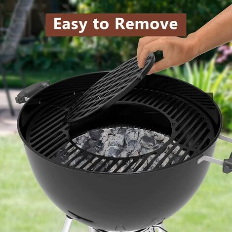 GFTIME 8835 54,3 CM Grilles De Cuisson Gourmet BBQ System Fonte Pour Barbecues Au Charbon De Bois Weber 57 CM, Grilles De Barbecue De 22 1/2 Pouces Remplace Pour Weber 8835, Pièce De Rechange Weber One-Touch 4 GFTIME 8835 54,3 CM Grilles De Cuisson Gourmet BBQ System Fonte Pour Barbecues Au Charbon De Bois Weber 57 CM, Grilles De Barbecue De 22 1/2 Pouces Remplace Pour Weber 8835, Pièce De Rechange Weber One-Touch – Image 4