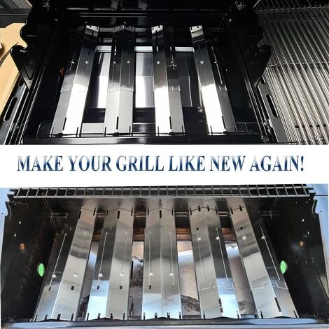 GFTIME 30cm à 53cm Plaque Chauffante Universelle Réglable Pièce Pour La Plupart Des Modèles De Gril à Gaz, Pièce De Rechange Universelle Pour Gril à Gaz Plaque De Diffuseur De Chaleur En Acier Inoxydable, Paquet De 5 5 GFTIME 30cm à 53cm Plaque Chauffante Universelle Réglable Pièce Pour La Plupart Des Modèles De Gril à Gaz, Pièce De Rechange Universelle Pour Gril à Gaz Plaque De Diffuseur De Chaleur En Acier Inoxydable, Paquet De 5 – Image 5