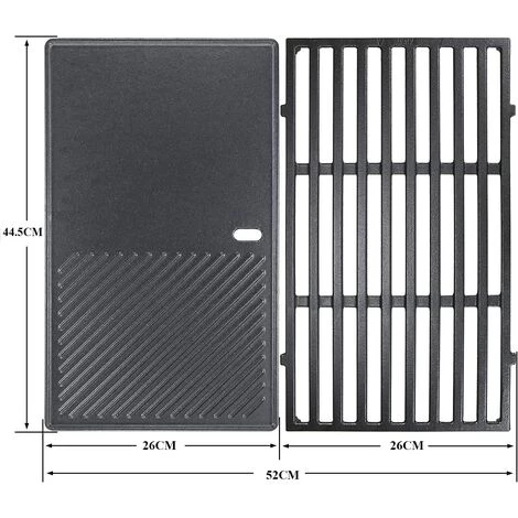 GFTIME 7637 44,5 CM Grilles De Gril Pour Weber Spirit I & II 200, E-210, E-220, S-210, S-220 ( Boutons De Commande Avant), Fonte Pieces Detachees Grille Barbecue Pour Weber 46010074, 46100001 à Gaz 2 GFTIME 7637 44,5 CM Grilles De Gril Pour Weber Spirit I & II 200, E-210, E-220, S-210, S-220 ( Boutons De Commande Avant), Fonte Pieces Detachees Grille Barbecue Pour Weber 46010074, 46100001 à Gaz – Image 2