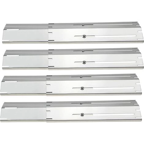 GFTIME 30cm à 53cm Plaque Chauffante Universelle Réglable Pièce Pour La Plupart Des Modèles De Gril à Gaz, Pièce De Rechange Universelle Pour Gril à Gaz Plaque De Diffuseur De Chaleur En Acier Inoxydable, Paquet De 4 1 GFTIME 30cm à 53cm Plaque Chauffante Universelle Réglable Pièce Pour La Plupart Des Modèles De Gril à Gaz, Pièce De Rechange Universelle Pour Gril à Gaz Plaque De Diffuseur De Chaleur En Acier Inoxydable, Paquet De 4