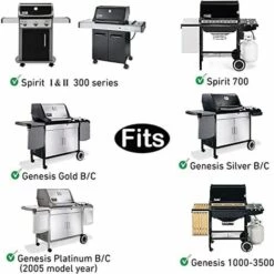 GFTIME 7639 44cm Grilles De Cuisson En Acier Inoxydable Pour Weber Spirit 300 Series,Spirit E/S 310, 320, 330, Spirit I & II 300 Spirit 700, 900, Genesis 1000-3500, Genesis Gold Silver Platinum B/C -Accessoires de barbecue Soldes 47364311 3