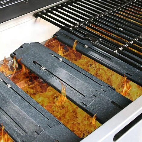 GFTIME 30cm à 53cm Plaque De Diffuseur De Chaleur Universelle De Barbecue Réglable En Porcelaine Emaillée Pour Barbecue Grill à Gaz Char-Broil, Nexgrill, Brinkmann, Backyard Barre Aromatisante Lot De 2 5 GFTIME 30cm à 53cm Plaque De Diffuseur De Chaleur Universelle De Barbecue Réglable En Porcelaine Emaillée Pour Barbecue Grill à Gaz Char-Broil, Nexgrill, Brinkmann, Backyard Barre Aromatisante Lot De 2 – Image 5