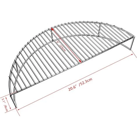 GFTIME 52,3CM 8836 Grille Chauffante Pour Weber Ø 57CM Charbon Grils, Pièces De Gril Pour Grils à Charbon Weber Grandes à One-Touch, Charbon Bois Bar-B-Kettle, Fumoir Smokey Mountain Cooker Smoker 2 GFTIME 52,3CM 8836 Grille Chauffante Pour Weber Ø 57CM Charbon Grils, Pièces De Gril Pour Grils à Charbon Weber Grandes à One-Touch, Charbon Bois Bar-B-Kettle, Fumoir Smokey Mountain Cooker Smoker – Image 2