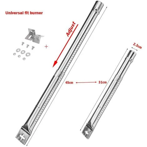 GFTIME 31 à 45 Cm Universal Adjustable Tube De Brûleur De Four à Gaz Barbecue Pour FirePlus, Fire Mountain, Char-Broil, CosmoGrill, Campingaz, Blooma, Brinkmann, 4 En Pack 2 GFTIME 31 à 45 Cm Universal Adjustable Tube De Brûleur De Four à Gaz Barbecue Pour FirePlus, Fire Mountain, Char-Broil, CosmoGrill, Campingaz, Blooma, Brinkmann, 4 En Pack – Image 2