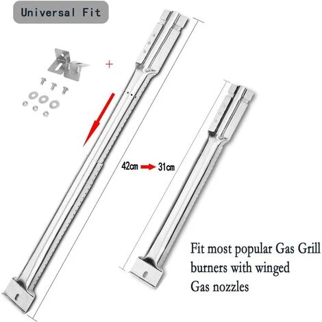 GFTIME 31 à 42CM Brûleur De Tube Réglable En Acier Inoxydable Pour Char-Broil, Tepro, Blooma, Barbecook, Brinkmann, Master Forge, Perfect Flame, Uniflame, Lowes, Universal Barbecue Brûleur Accessoires De Gril à Gaz 2 GFTIME 31 à 42CM Brûleur De Tube Réglable En Acier Inoxydable Pour Char-Broil, Tepro, Blooma, Barbecook, Brinkmann, Master Forge, Perfect Flame, Uniflame, Lowes, Universal Barbecue Brûleur Accessoires De Gril à Gaz – Image 2
