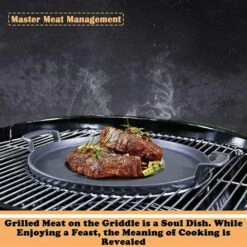 GFTIME Ø 31cm Rond Plaque à Griller En Fonte Pour Weber 57 Cm Kettle Charcoal Grill, Weber Gourmet BBQ System, Weber One-Touch, Poêle En Fonte à Grillades Pièce De Rechange 8 GFTIME Ø 31cm Rond Plaque à Griller En Fonte Pour Weber 57 Cm Kettle Charcoal Grill, Weber Gourmet BBQ System, Weber One-Touch, Poêle En Fonte à Grillades Pièce De Rechange -Accessoires de barbecue Soldes 47364382 4