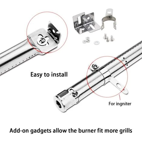 GFTIME 31 à 44 Cm Tube De Brûleur Réglable Pour Campingaz, Charbroil, Landmann, FirePlus, Universel Pièce De Rechange De Brûleur De Gril à Gaz En Acier Inoxydable Pour Fire Mountain, CosmoGrill Et Autre Modèle De Gril 3 GFTIME 31 à 44 Cm Tube De Brûleur Réglable Pour Campingaz, Charbroil, Landmann, FirePlus, Universel Pièce De Rechange De Brûleur De Gril à Gaz En Acier Inoxydable Pour Fire Mountain, CosmoGrill Et Autre Modèle De Gril – Image 3