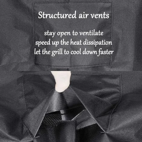 GFTIME 63,5 X 68,6 X 89 Cm 7150 Housse Pour Barbecue Weber 57CM Charcoal Grills, Housse De Protection Grils à Charbon De Rechange, 600D étanche Et Résistant Aux UV, Résistant à La Déchirure, Noir 5 GFTIME 63,5 X 68,6 X 89 Cm 7150 Housse Pour Barbecue Weber 57CM Charcoal Grills, Housse De Protection Grils à Charbon De Rechange, 600D étanche Et Résistant Aux UV, Résistant à La Déchirure, Noir – Image 5