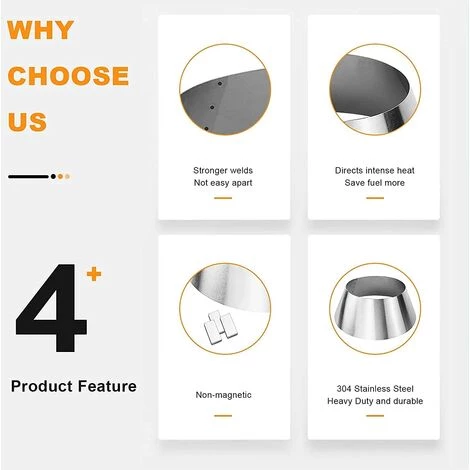 GFTIME BBQ Whirlpool Panier à Charbon De Bois En Acier Inoxydable, Pour 57CM Weber Kettle Grills, Smokey Mountain, Charcoal Grill Accessories, Pour Griller Directement Et Indirectement, Char Basket Pour Barbecues à Charbon 3 GFTIME BBQ Whirlpool Panier à Charbon De Bois En Acier Inoxydable, Pour 57CM Weber Kettle Grills, Smokey Mountain, Charcoal Grill Accessories, Pour Griller Directement Et Indirectement, Char Basket Pour Barbecues à Charbon – Image 3