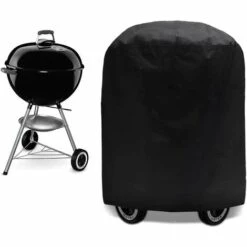 Housse Barbecue Bâche De Protection BBQ Couverture De Gril Anti-UV/Anti-l'eau/Anti-l'humidité Imperméable Extérieur Barbecue Grill Noir Pour Weber, Holland, Triomphe-70 X 70cm
