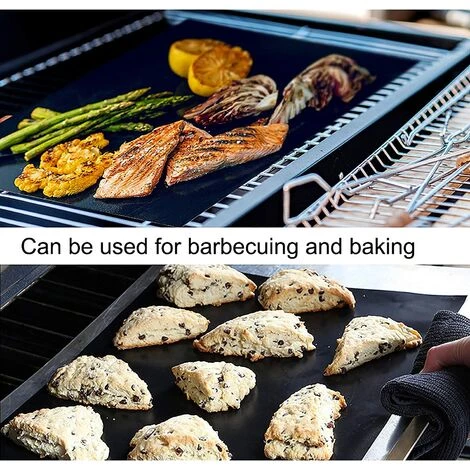LONGZIMING Tapis De Cuisson Pour Barbecue 5 Pièces Feuille Cuisson Barbecue Tapis 40 X 33cm Anti-adhérent Et Réutilisable Pour Barbecue Électrique Gaz Et Charbon 4 LONGZIMING Tapis De Cuisson Pour Barbecue 5 Pièces Feuille Cuisson Barbecue Tapis 40 X 33cm Anti-adhérent Et Réutilisable Pour Barbecue Électrique Gaz Et Charbon – Image 4