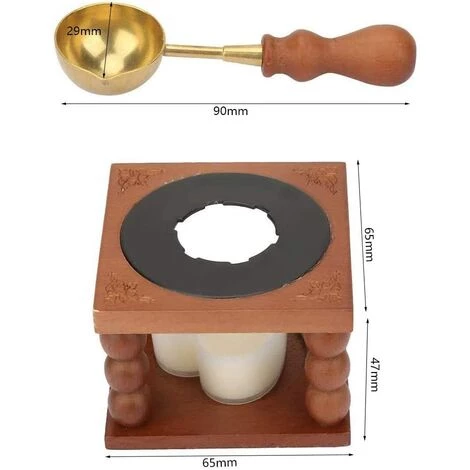 Kueatily Réchauffeur De Sceau De Cire, Chauffe-cire De Scellage Avec Cuillère De Fusion Et Bougie 5 Kueatily Réchauffeur De Sceau De Cire, Chauffe-cire De Scellage Avec Cuillère De Fusion Et Bougie – Image 5
