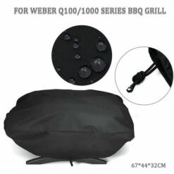 VERSAILLESFR Barbecue à Gaz BBQ Convient Housses Pour Barbecue Pour Weber Baby Q, Q100 Et Q1000 Grills à Gaz, Noir, Versailles 8 VERSAILLESFR Barbecue à Gaz BBQ Convient Housses Pour Barbecue Pour Weber Baby Q, Q100 Et Q1000 Grills à Gaz, Noir, Versailles -Accessoires de barbecue Soldes 48363827 4