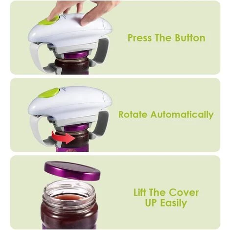 SUPERMARKET Ouvre Boîtes électrique Pour Les Personnes âgées Souffrant D'Arthrite Et Ayant Des Mains Fragiles Ouvre-boîtes à Touche Unique,Superma 2 SUPERMARKET Ouvre Boîtes électrique Pour Les Personnes âgées Souffrant D'Arthrite Et Ayant Des Mains Fragiles Ouvre-boîtes à Touche Unique,Superma – Image 2