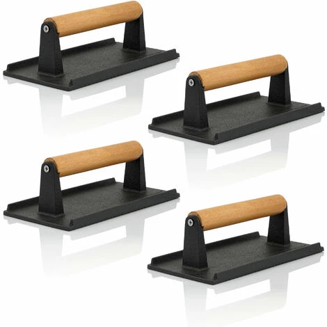 BBQ-Toro Presse à Hamburger En Fonte 1 Kg (4 Pièces) | 21 X 11 Cm | Poids De Viande Pour Burgers Avec Poignée 1 BBQ-Toro Presse à Hamburger En Fonte 1 Kg (4 Pièces) | 21 X 11 Cm | Poids De Viande Pour Burgers Avec Poignée