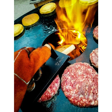 BBQ-Toro Presse à Hamburger En Fonte 1 Kg (4 Pièces) | 21 X 11 Cm | Poids De Viande Pour Burgers Avec Poignée 2 BBQ-Toro Presse à Hamburger En Fonte 1 Kg (4 Pièces) | 21 X 11 Cm | Poids De Viande Pour Burgers Avec Poignée – Image 2