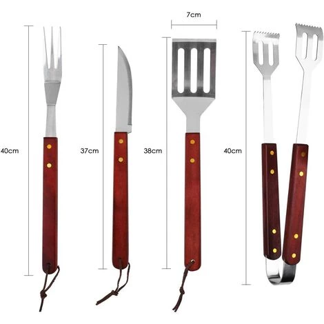 Homfa Kit Barbecue 18 Ustensiles Un Boîtier En Aluminium +de Rangement 41.9 X 7.1 X 19.1 Cm 2 Homfa Kit Barbecue 18 Ustensiles Un Boîtier En Aluminium +de Rangement 41.9 X 7.1 X 19.1 Cm – Image 2