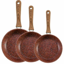 Venteo - LOT 3 POELES STONE PAN GRANIT 20-24-28CM 7 Venteo - LOT 3 POELES STONE PAN GRANIT 20-24-28CM -Accessoires de barbecue Soldes 50606394 3