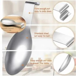 DKSFJKL Repose-cuillère En Acier Inoxydable Pour Comptoir De Cuisine, Accessoires De Cuisine, Spatule, Louche, Brosse (argent) 7 DKSFJKL Repose-cuillère En Acier Inoxydable Pour Comptoir De Cuisine, Accessoires De Cuisine, Spatule, Louche, Brosse (argent) -Accessoires de barbecue Soldes 50995382 3