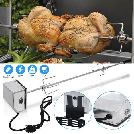 Hengda Broche à Rôtir Avec Moteur BBQ Rôtissoire Tournebroche Set Tourne Broche Electronique Kit Pour Grill Avec Un 92 Cm Moteur Dans Une Bôitier En Inox 1 Hengda Broche à Rôtir Avec Moteur BBQ Rôtissoire Tournebroche Set Tourne Broche Electronique Kit Pour Grill Avec Un 92 Cm Moteur Dans Une Bôitier En Inox