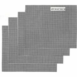LITZEE Grille Barbecue Tapis De Cuisson Antiadhésif 4 Pièces, Feuille De Cuisson Réutilisable Résistante à La Chaleur De Gril, Pour Le Barbecue D'intérieur Et Extérieur (4PCS, 42 * 36cm)