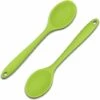 LITZEE 2 Pièces Cuillère De Service, Cuillere En Silicone Cuisine, Cuillère à Mélanger En Silicone, Cuillere Cuisine Plastique Utilisé Pour La Cuisine, La Cuisson, Le Mélange Et Servir (Vert)