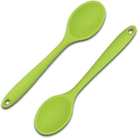 LITZEE 2 Pièces Cuillère De Service, Cuillere En Silicone Cuisine, Cuillère à Mélanger En Silicone, Cuillere Cuisine Plastique Utilisé Pour La Cuisine, La Cuisson, Le Mélange Et Servir (Vert) 1 LITZEE 2 Pièces Cuillère De Service, Cuillere En Silicone Cuisine, Cuillère à Mélanger En Silicone, Cuillere Cuisine Plastique Utilisé Pour La Cuisine, La Cuisson, Le Mélange Et Servir (Vert)