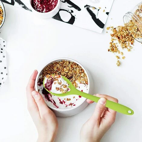 LITZEE 2 Pièces Cuillère De Service, Cuillere En Silicone Cuisine, Cuillère à Mélanger En Silicone, Cuillere Cuisine Plastique Utilisé Pour La Cuisine, La Cuisson, Le Mélange Et Servir (Vert) 2 LITZEE 2 Pièces Cuillère De Service, Cuillere En Silicone Cuisine, Cuillère à Mélanger En Silicone, Cuillere Cuisine Plastique Utilisé Pour La Cuisine, La Cuisson, Le Mélange Et Servir (Vert) – Image 2