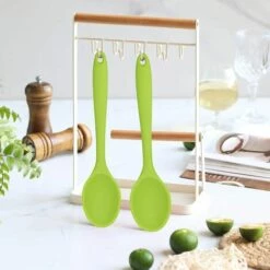 LITZEE 2 Pièces Cuillère De Service, Cuillere En Silicone Cuisine, Cuillère à Mélanger En Silicone, Cuillere Cuisine Plastique Utilisé Pour La Cuisine, La Cuisson, Le Mélange Et Servir (Vert) 8 LITZEE 2 Pièces Cuillère De Service, Cuillere En Silicone Cuisine, Cuillère à Mélanger En Silicone, Cuillere Cuisine Plastique Utilisé Pour La Cuisine, La Cuisson, Le Mélange Et Servir (Vert) -Accessoires de barbecue Soldes 51554992 4
