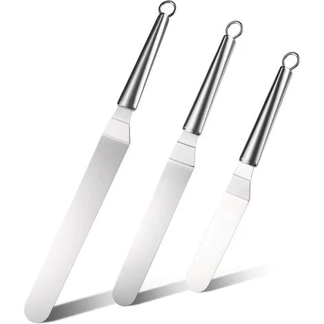 KARTOKNER 3Pcs Spatules Coudées à Patisserie - Spatule Coudee Pâtisserie Inclinée Glaçage Cuillère à Palette Pelle, Spatule De Cuisine En Acier Inoxydable 1 KARTOKNER 3Pcs Spatules Coudées à Patisserie - Spatule Coudee Pâtisserie Inclinée Glaçage Cuillère à Palette Pelle, Spatule De Cuisine En Acier Inoxydable