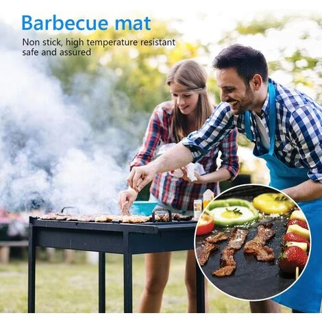 3 Pcs/lot 50 X 40 Cm Pouce En Téflon Fibre Réutilisable Antiadhésive Barbecue Rôti Tapis De Feuilles Portable Facile à Nettoyer Extérieur Pique-nique Fry Cuisson Barbecue Outils Noir GrooFoo 2 3 Pcs/lot 50 X 40 Cm Pouce En Téflon Fibre Réutilisable Antiadhésive Barbecue Rôti Tapis De Feuilles Portable Facile à Nettoyer Extérieur Pique-nique Fry Cuisson Barbecue Outils Noir GrooFoo – Image 2