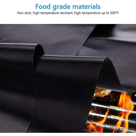 3 Pcs/lot 50 X 40 Cm Pouce En Téflon Fibre Réutilisable Antiadhésive Barbecue Rôti Tapis De Feuilles Portable Facile à Nettoyer Extérieur Pique-nique Fry Cuisson Barbecue Outils Noir GrooFoo 3 3 Pcs/lot 50 X 40 Cm Pouce En Téflon Fibre Réutilisable Antiadhésive Barbecue Rôti Tapis De Feuilles Portable Facile à Nettoyer Extérieur Pique-nique Fry Cuisson Barbecue Outils Noir GrooFoo – Image 3